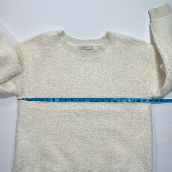 LOFT Sherpa Sweatshirt - cream, M - Picture 7 of 11